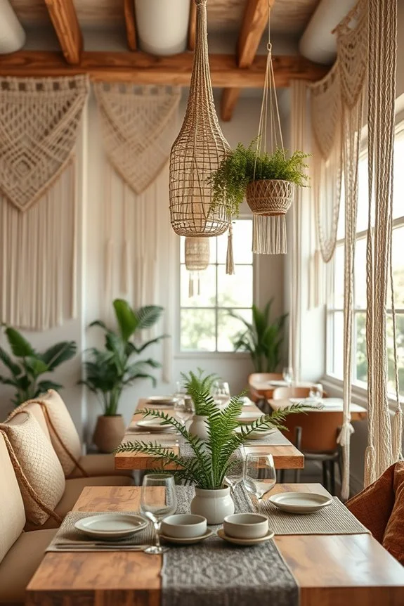 macrame decor enhances ambiance
