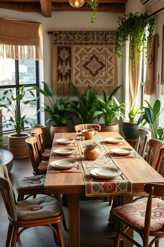 vibrant bohemian restaurant decor