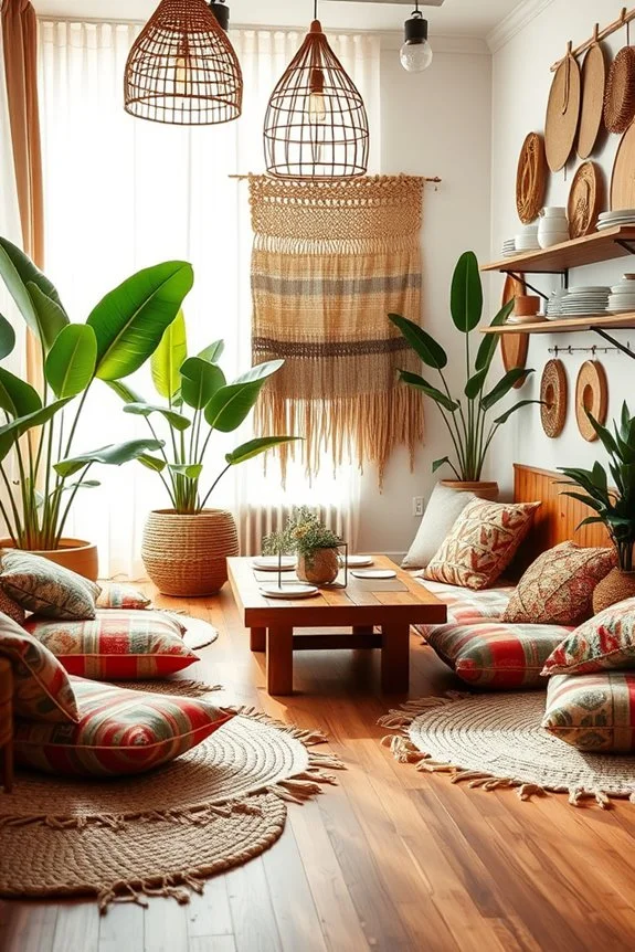 cozy inviting floor seating