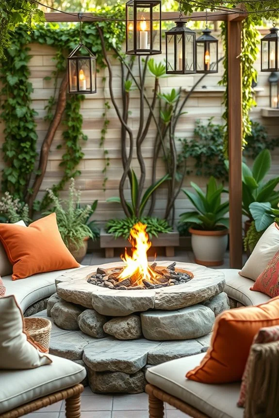 cozy communal fire pit