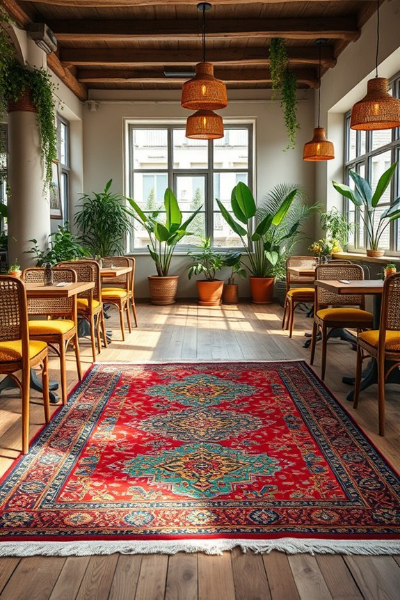 colorful cozy rugs enhance ambiance