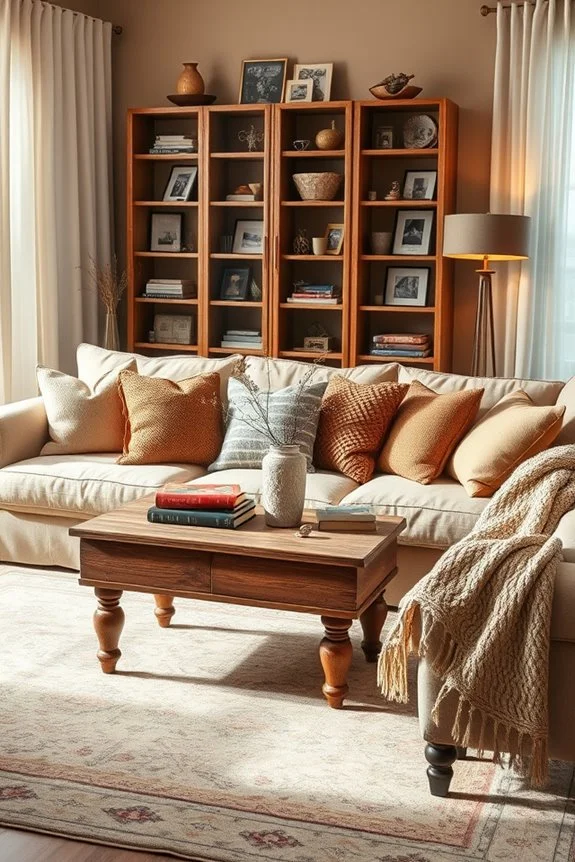 vintage accessories in living room