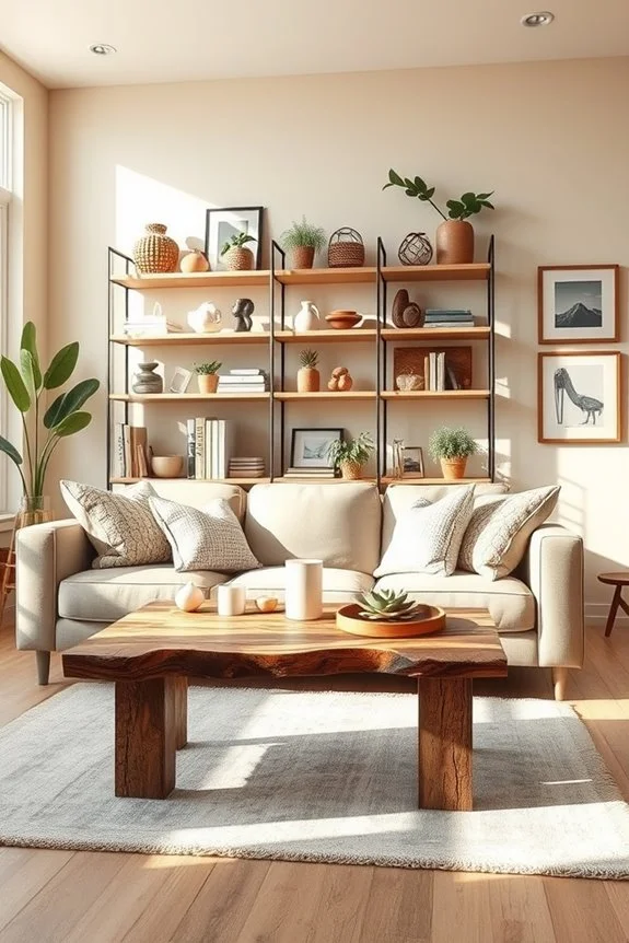 open shelving decor