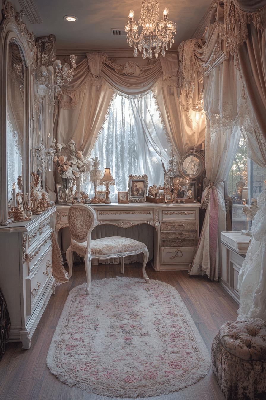 stylish victorian dressing area