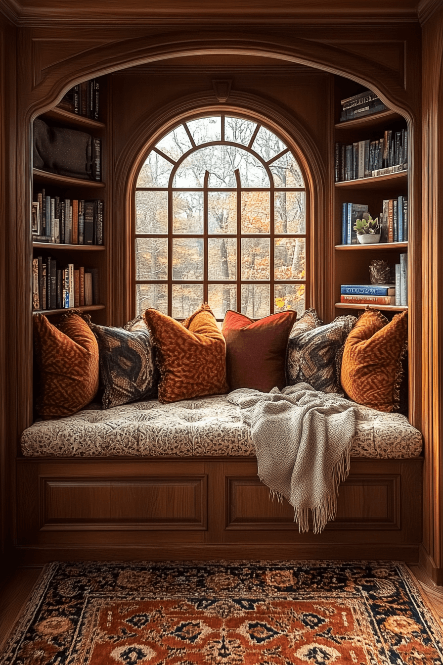 comfortable victorian reading nook