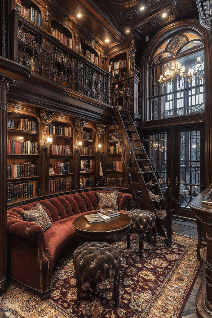 classic victorian library