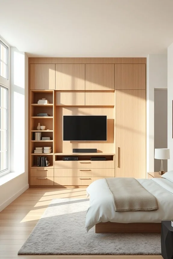 hidden tv closet wall