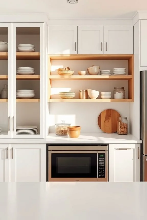 stylish open shelving design