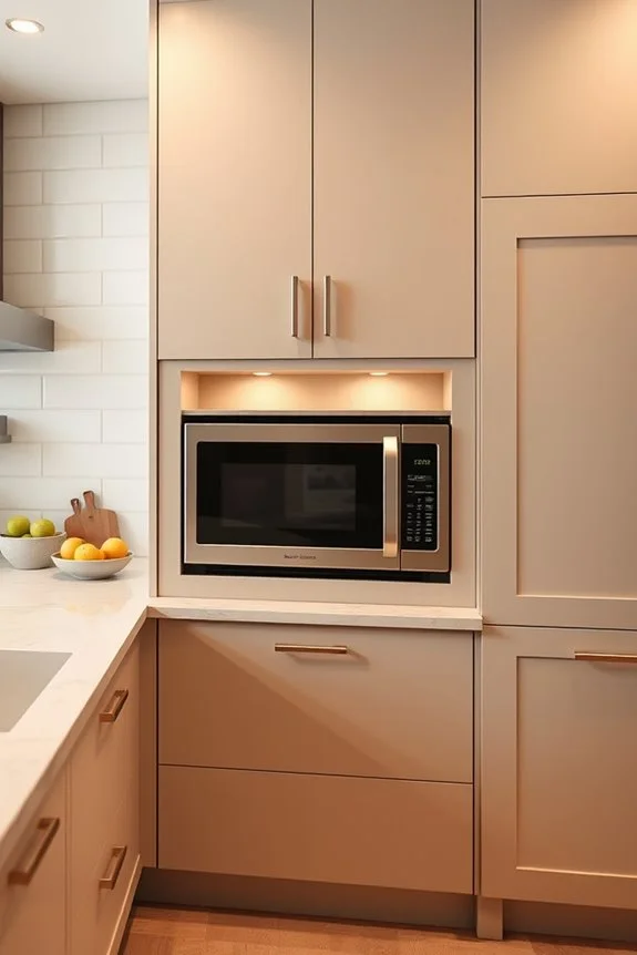 seamless microwave cabinetry integration