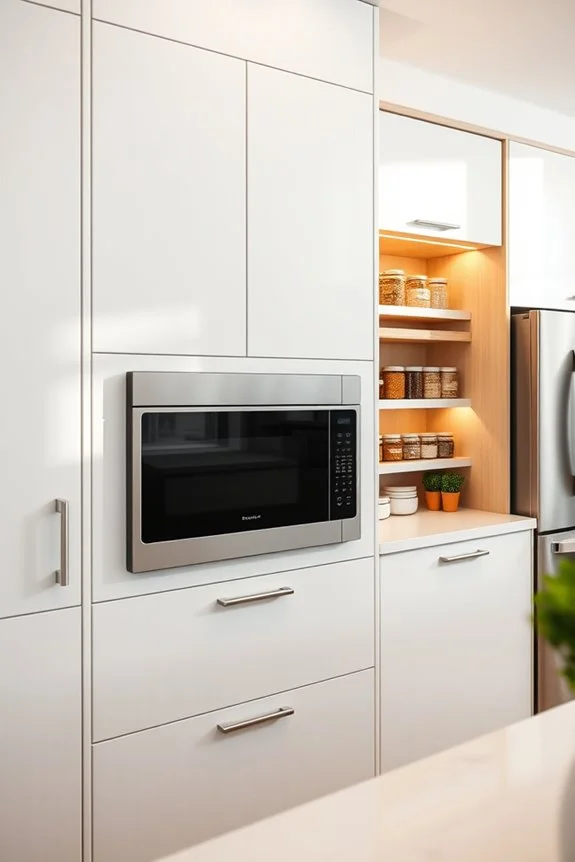 microwave cabinet with storage