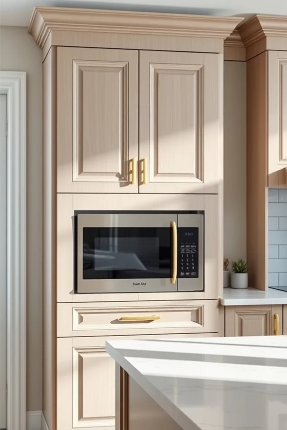 stylish microwave cabinet design