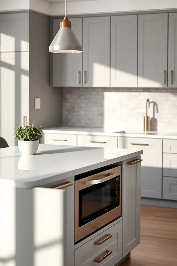 sleek convenient kitchen integration