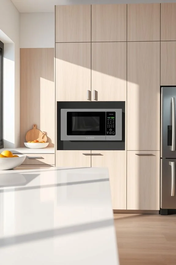 concealed microwave storage solution