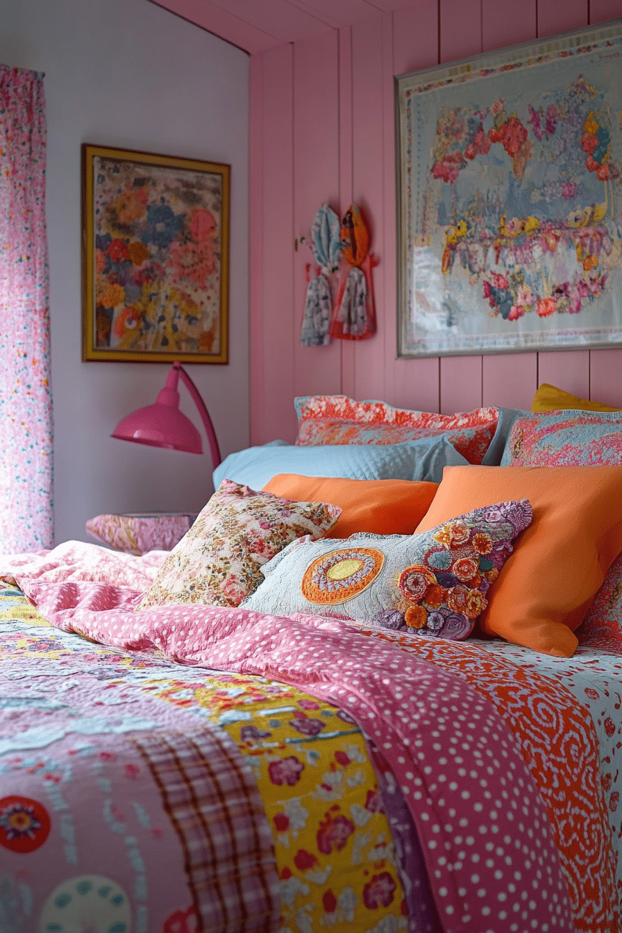 Pastel Colored Bedroom