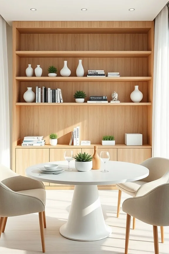 versatile dining room shelves