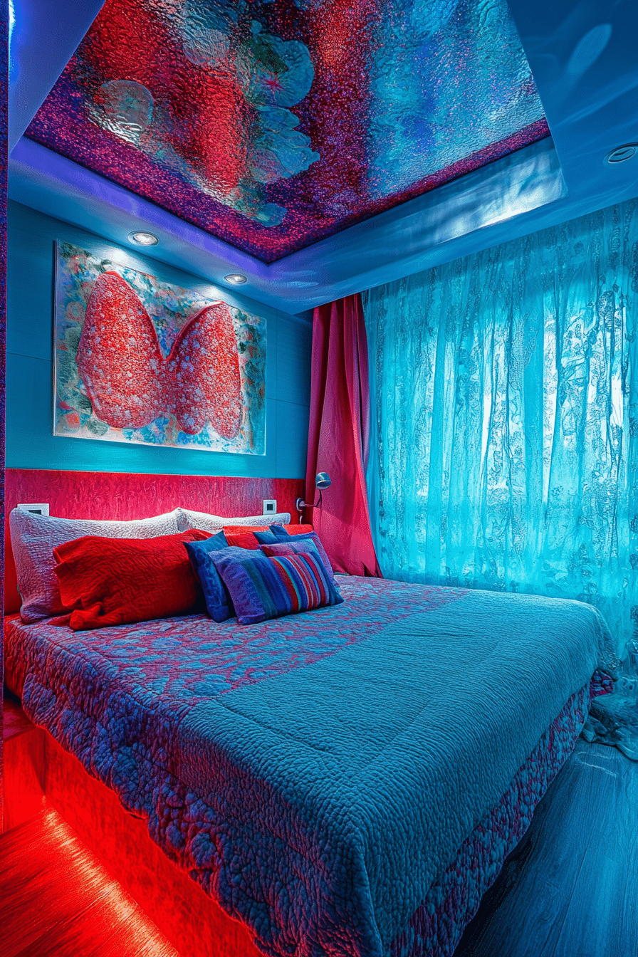 Red and Blue Bedroom