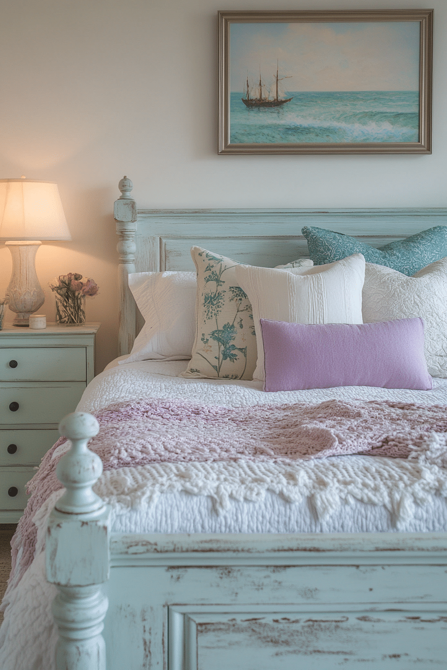 Soft Pastel Eclectic Bedroom