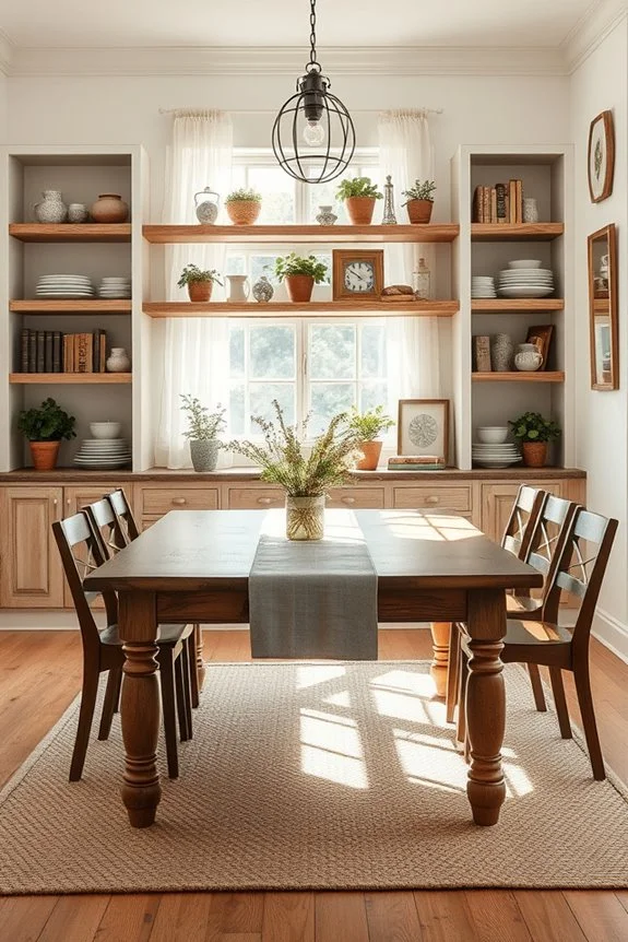 rustic charm dining storage
