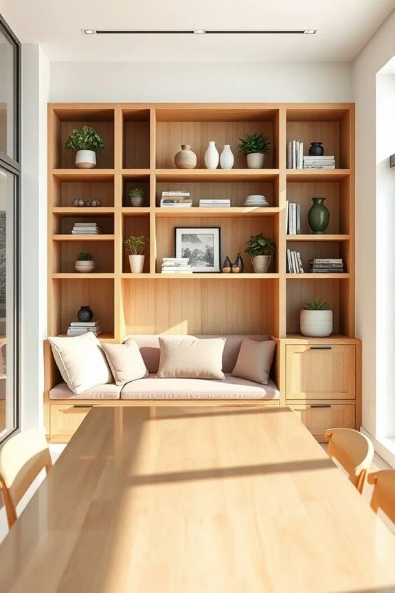 cozy built in dining seating