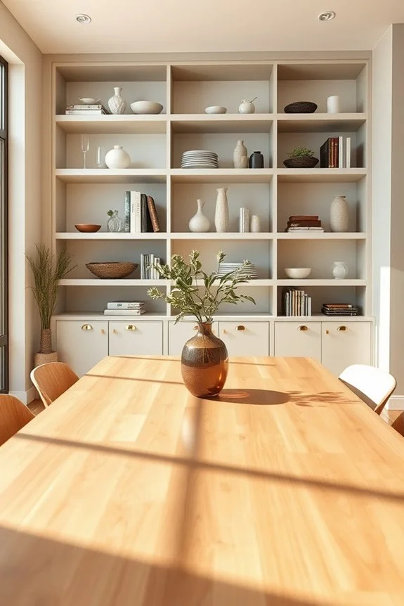 customized stylish built in shelves