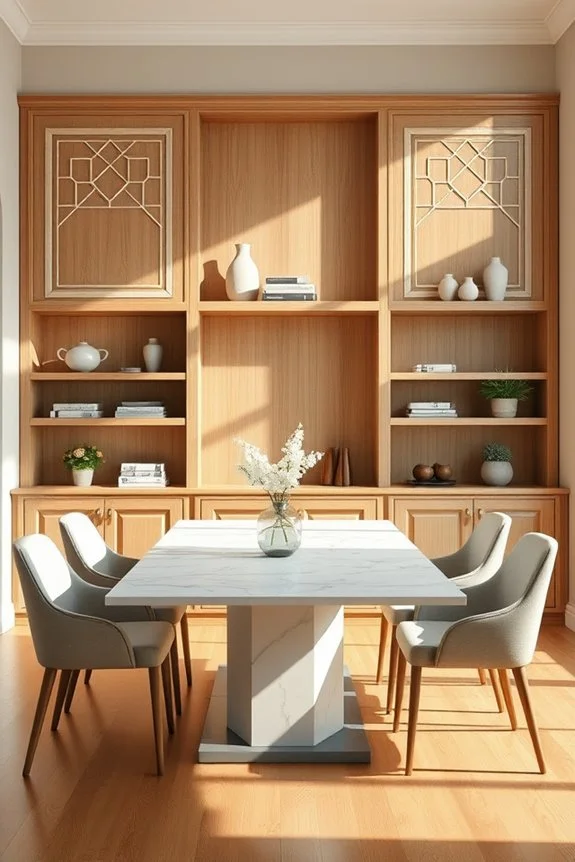 decorative built in shelf designs