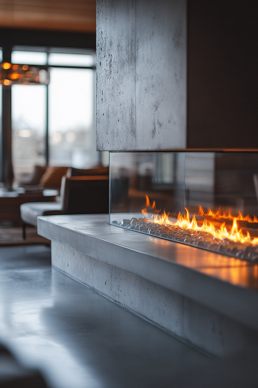 Modern Glass Fireplace