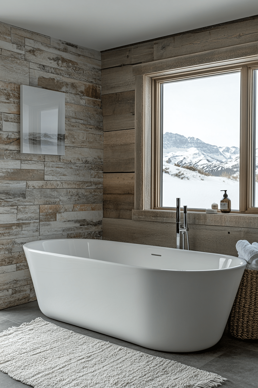 modern cabin bathroom