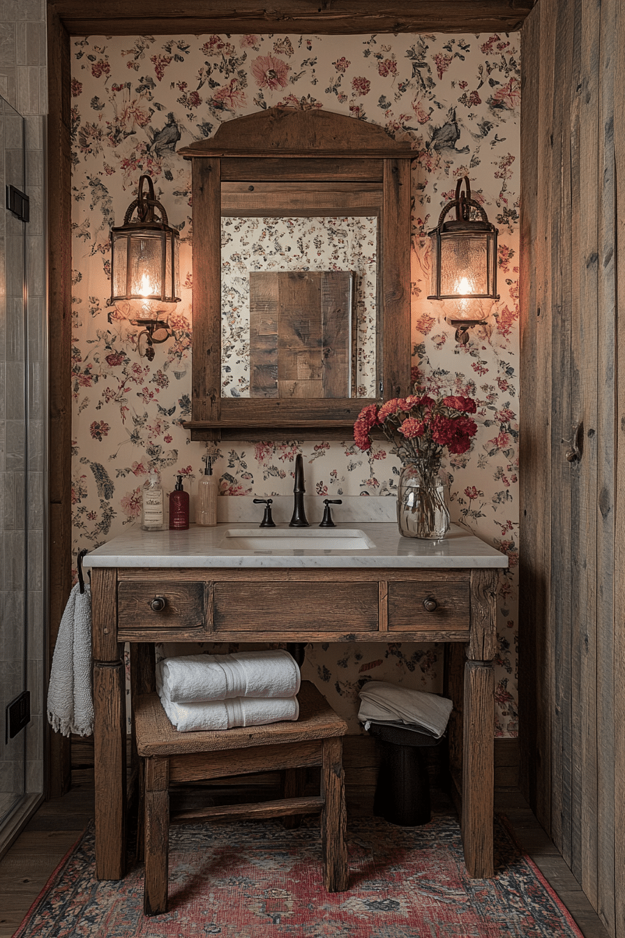 cabin bathroom vanity