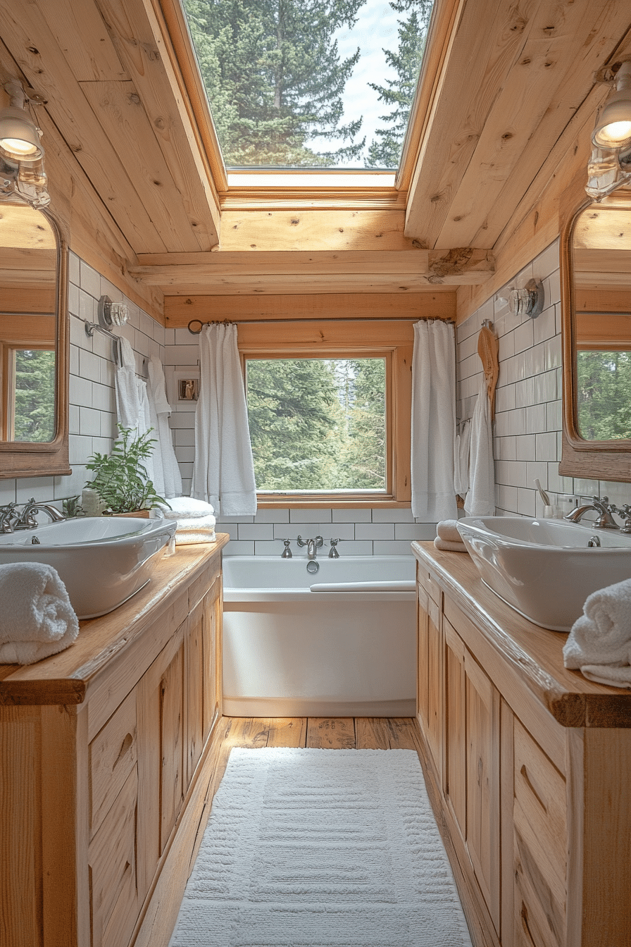 bright cabin bathroom