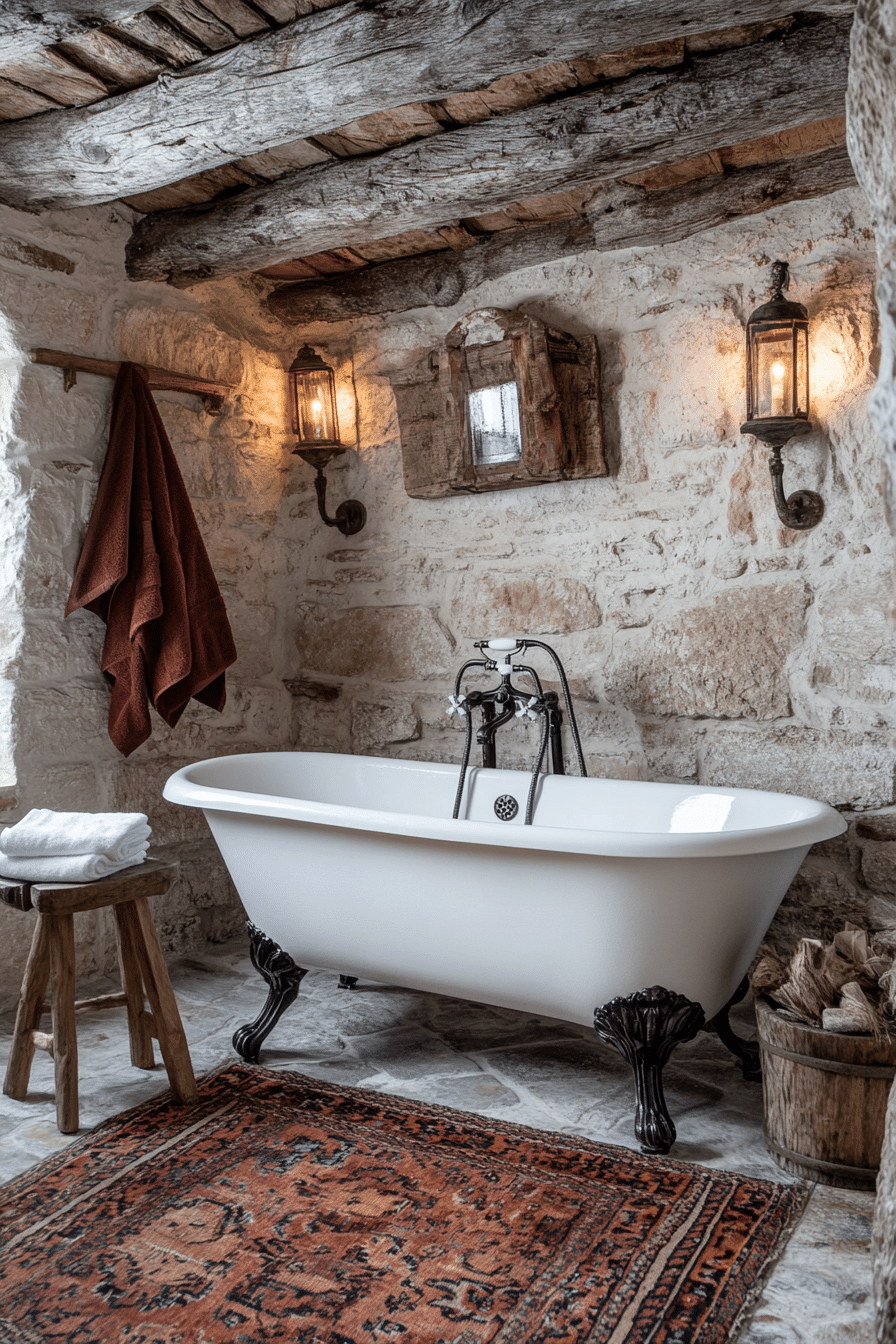 classic cabin bathroom tub