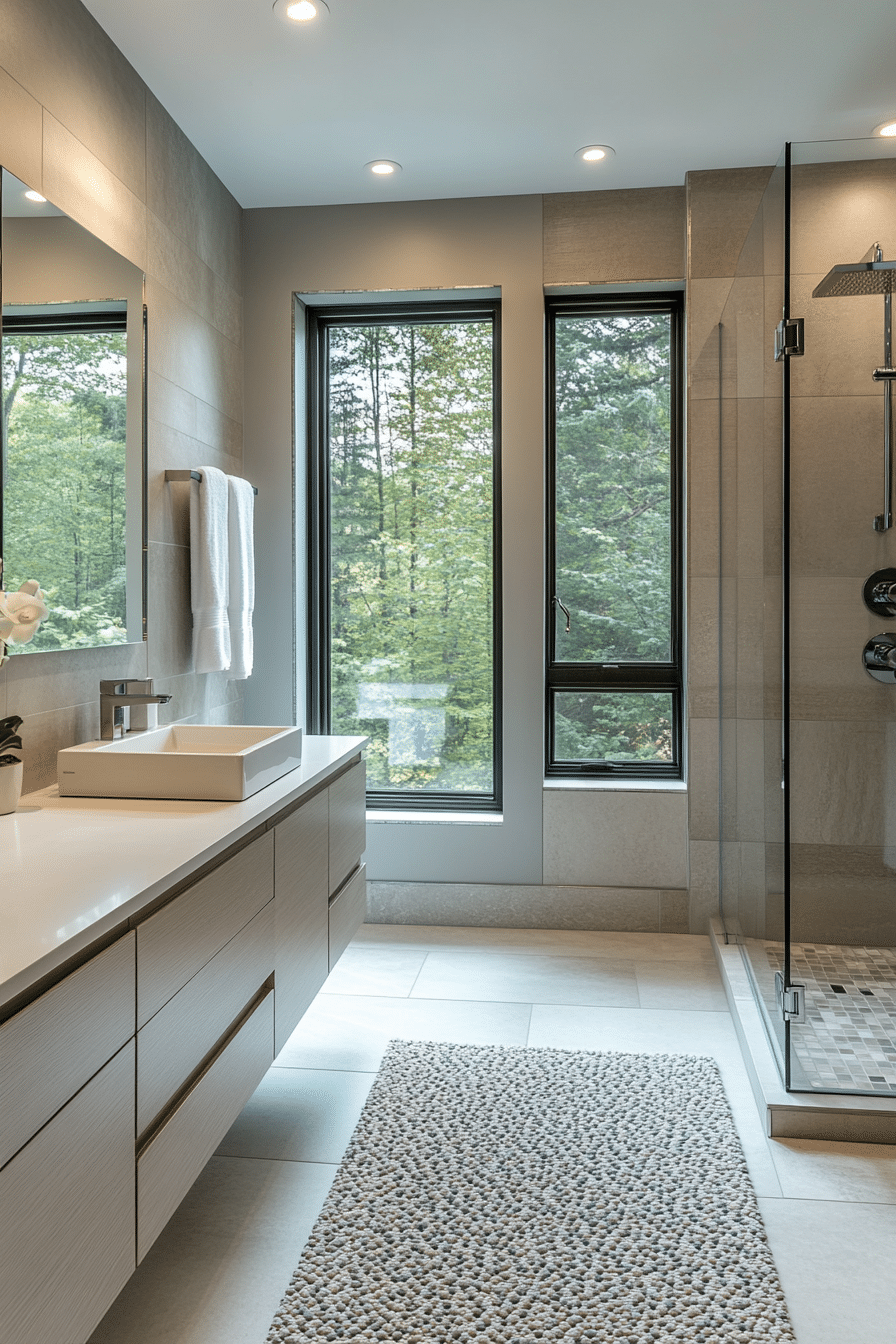 modern cabin bathroom