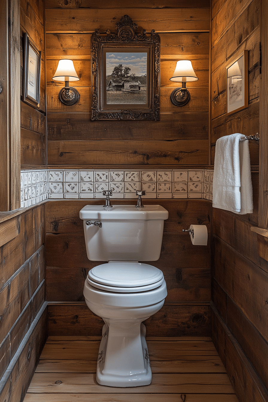traditional cabin bathroom