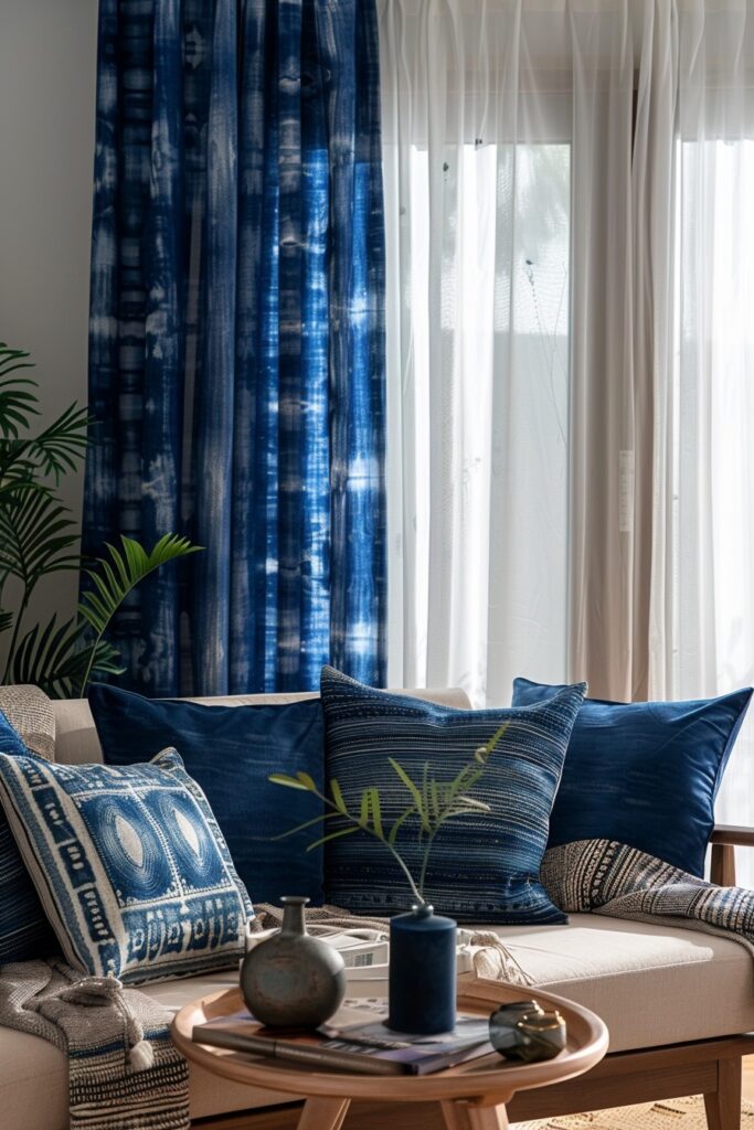 Indigo Shibori Curtains