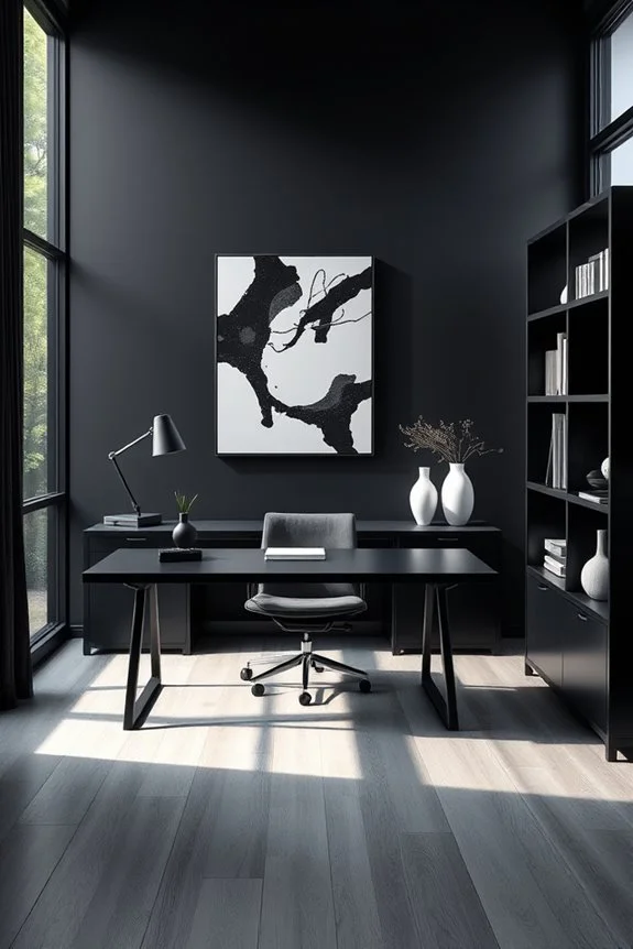 monochrome office design