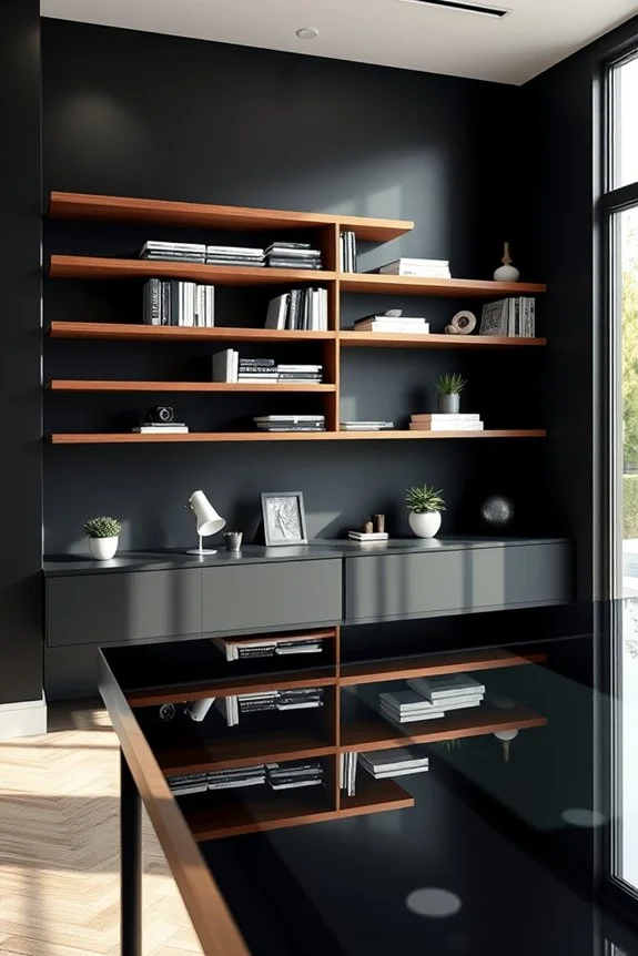 custom shelving in office
