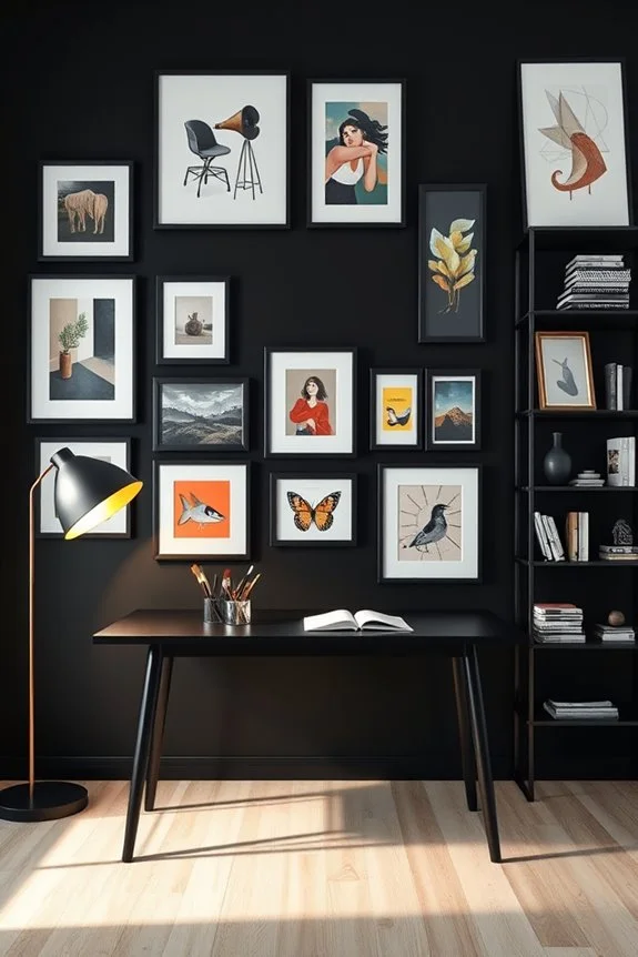 artwork display in office