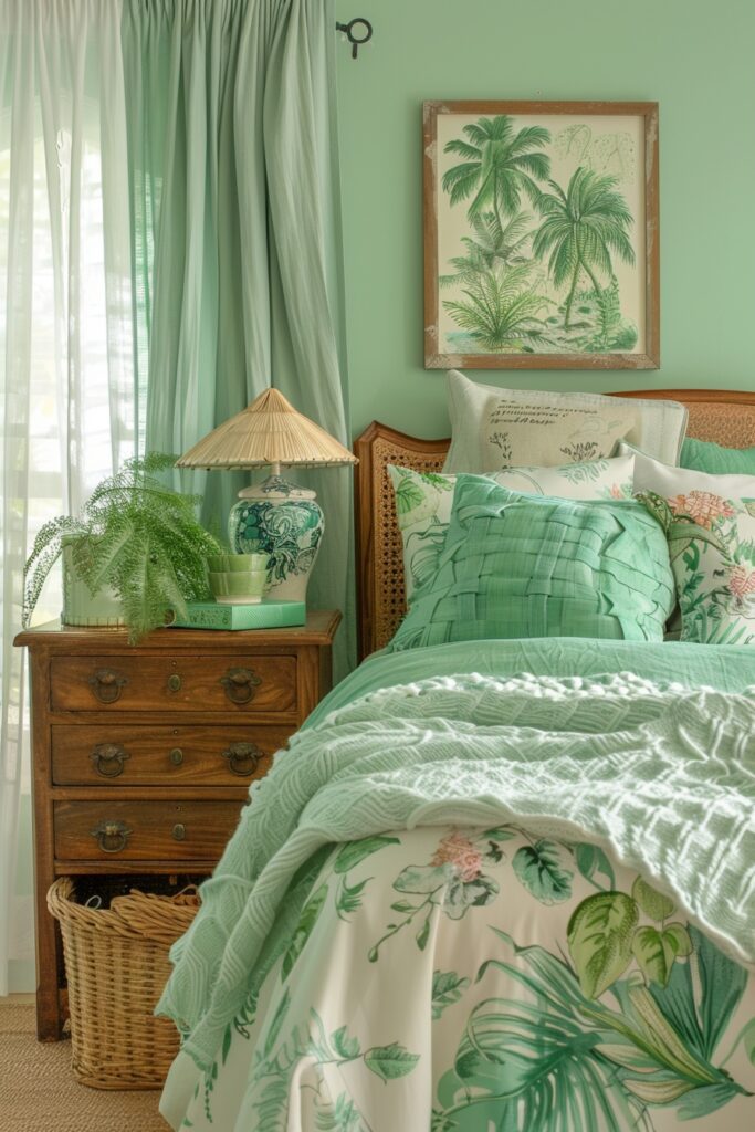 Refreshing Seafoam Boho Room