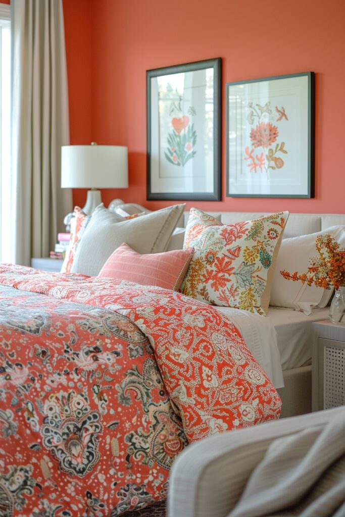 Vibrant Coral Boho Sanctuary