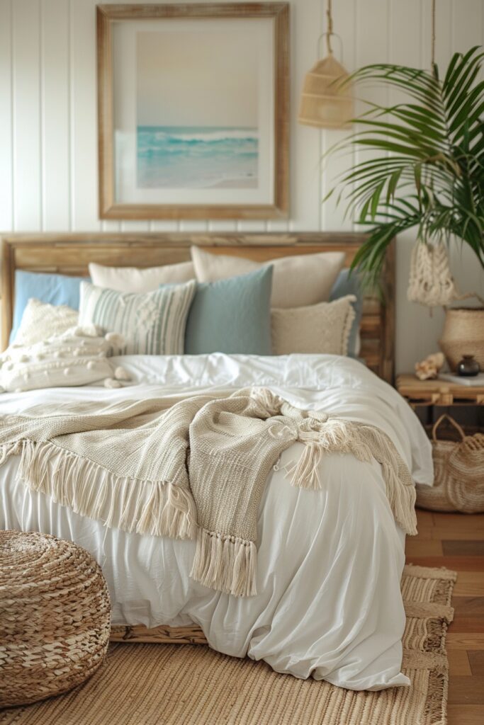 Tropical Palm Boho Bedroom