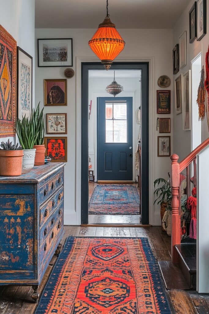 Vibrant Eclectic Entryway
