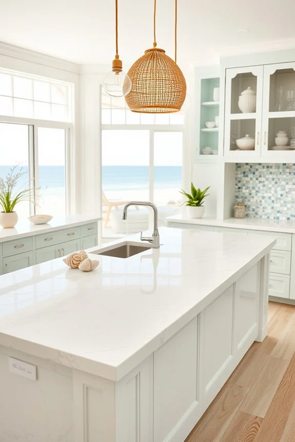 shell accents enhance kitchens