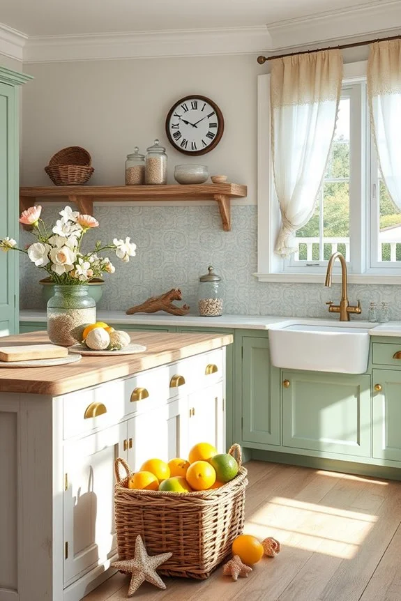 vintage coastal kitchen decor