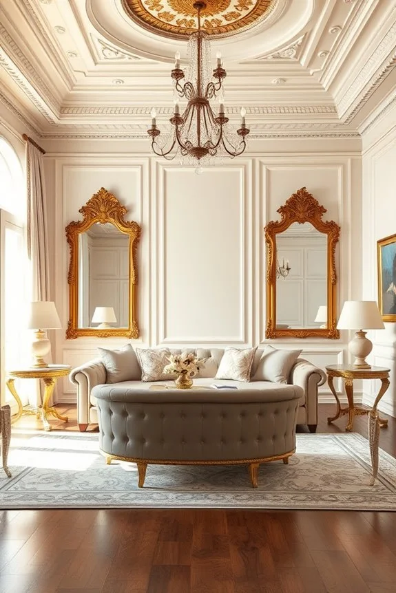 ornate mirrors enhancing elegance