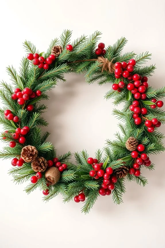 natural element holiday wreaths