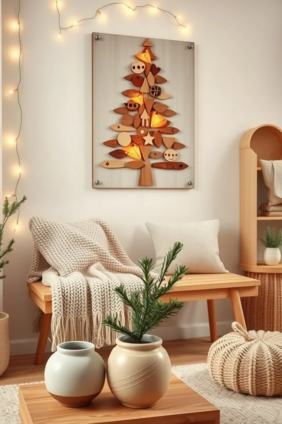 handmade holiday tree art