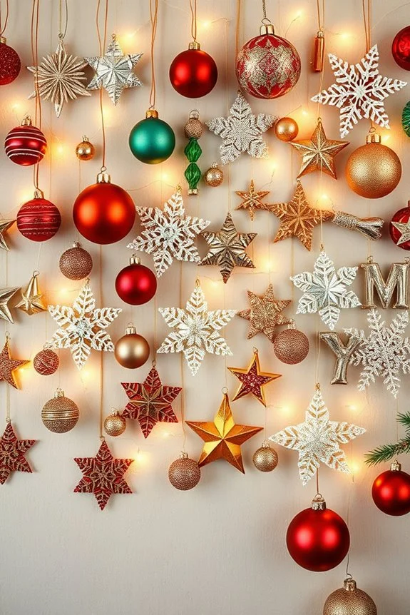 colorful christmas ornament collage