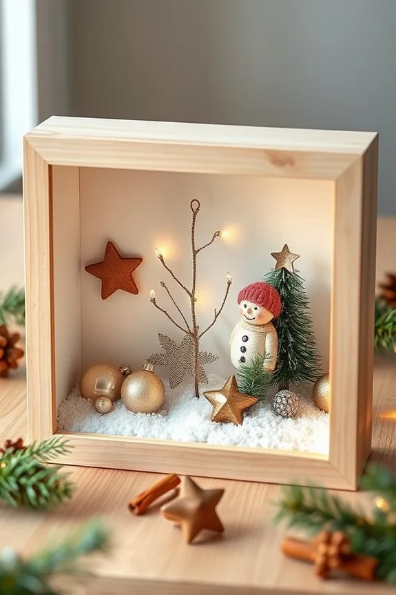 diy festive shadow boxes