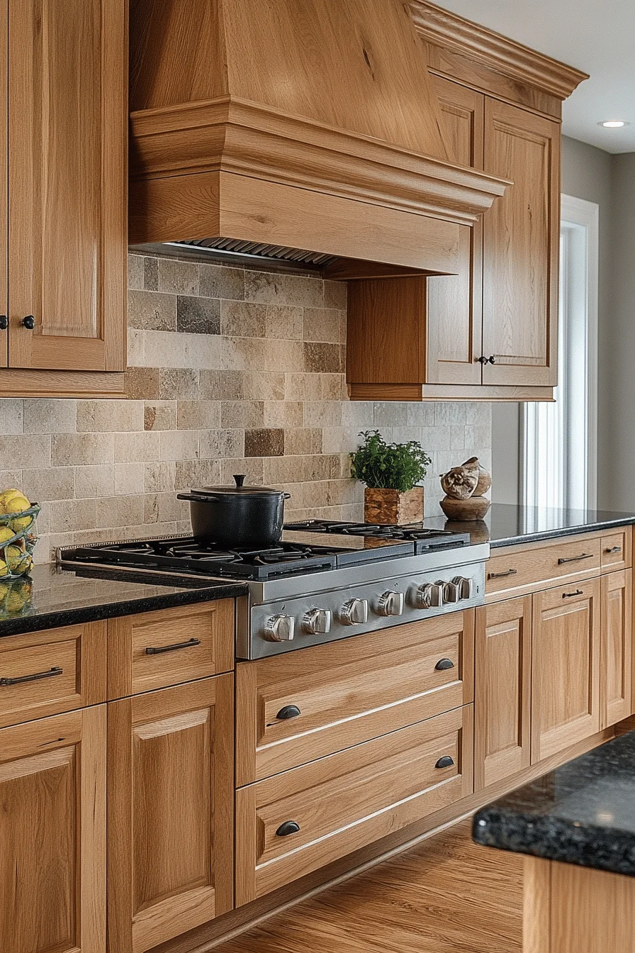 oak kitchen cabinets