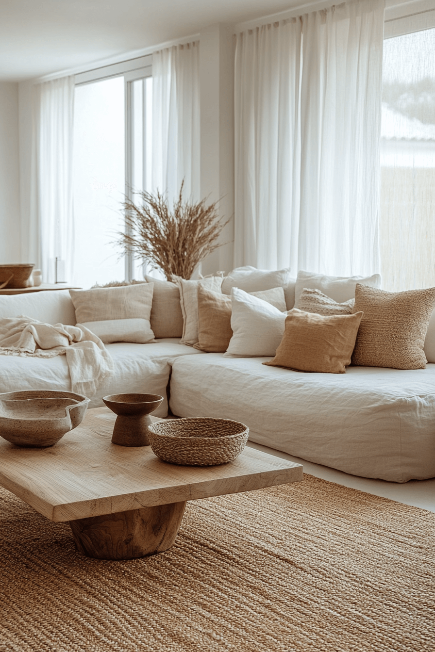 Warm Neutral Boho Living Room