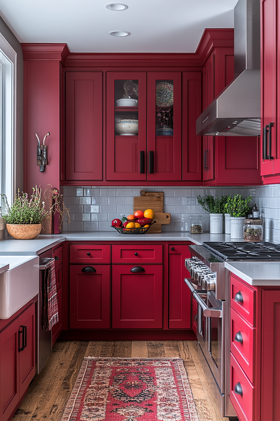 cardinal red oak kitchen cabinets